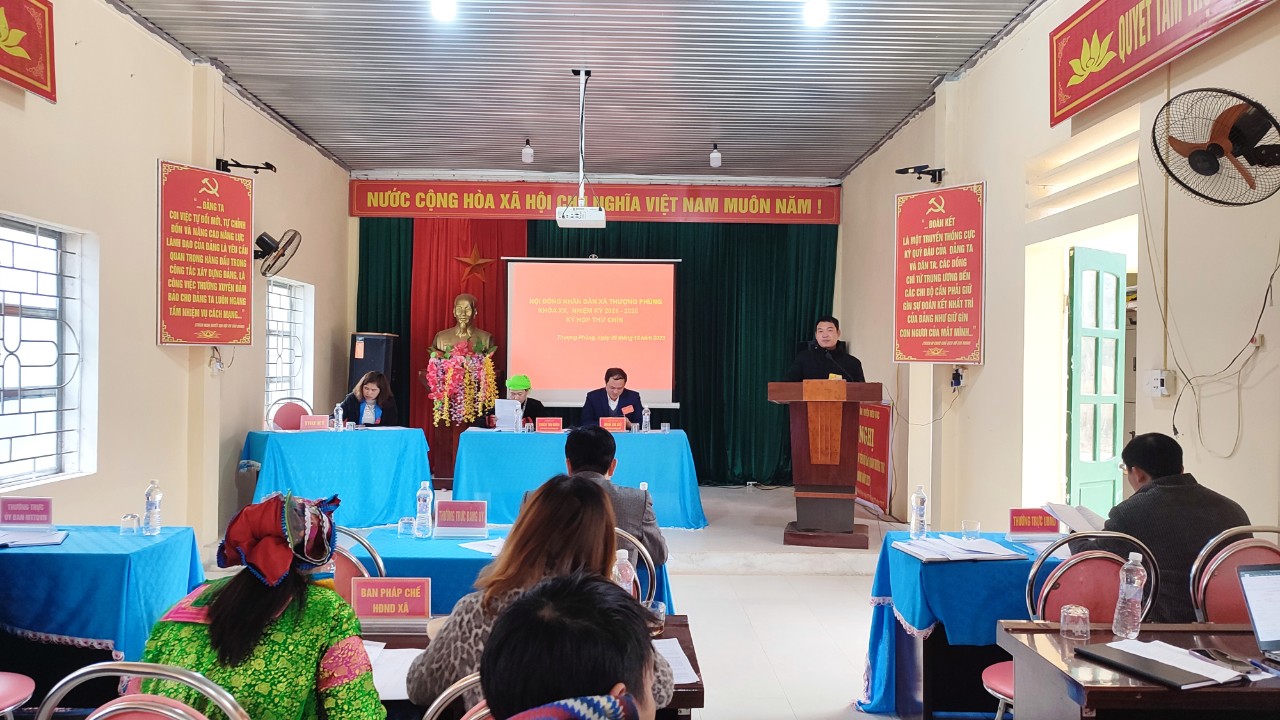 Kỳ họp thứ 9 HĐND xã Thượng Phùng khóa XX, nhiệm kỳ 2021 - 2026